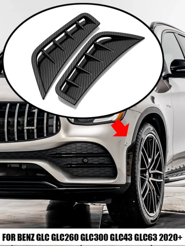 Use For Benz GLC-Class 2020+ GLC260 GLC300 X253 GLC63 GLC43 Front Wheel Bumper Air Intake Hood Vents Decorative Cover Accessorie - Image 9