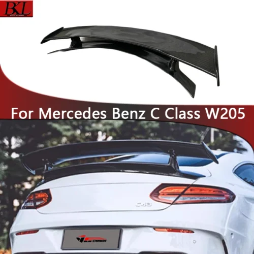 For Mercedes Benz C Class W205 C43 C63 200 C260 Two-door Carbon Fiber Tail fins Rear Trunk Spoiler Guide Wing Rear Wing Diverter